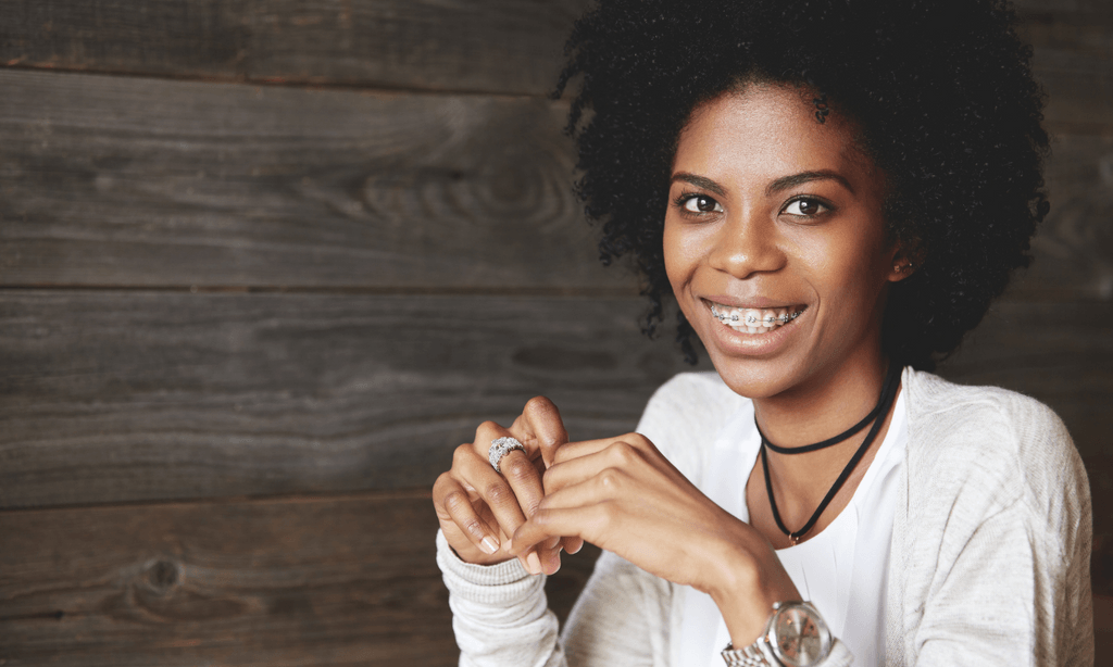 Woman with Braces